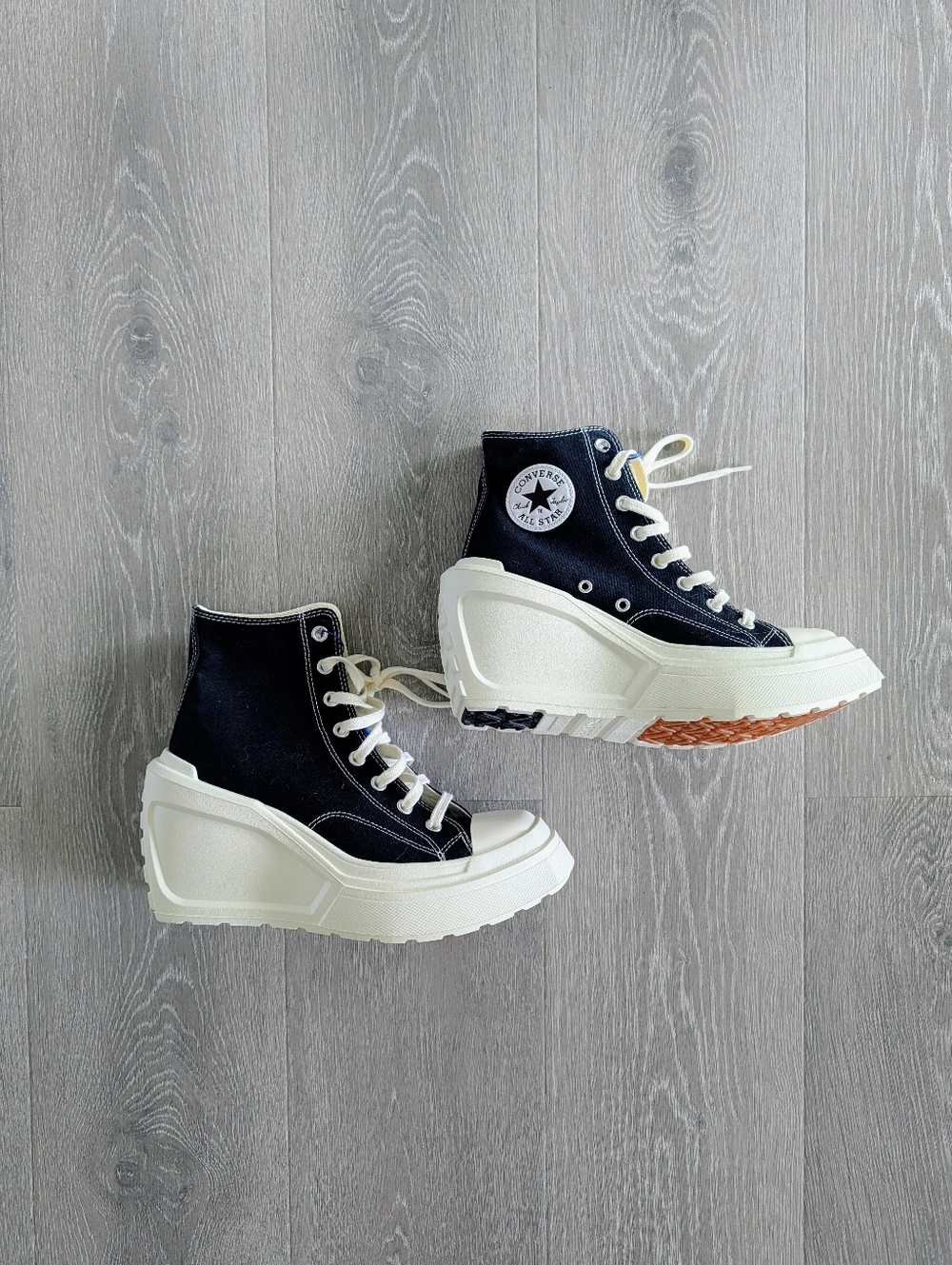 Converse Chuck 70 De Luxe Wedge Black Sneakers - US9(W)